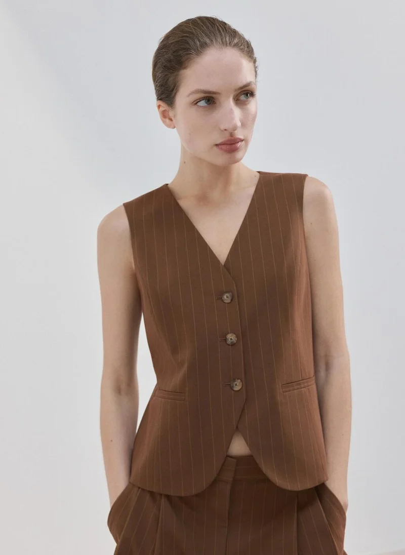 مانجو Pinstriped suit waistcoat